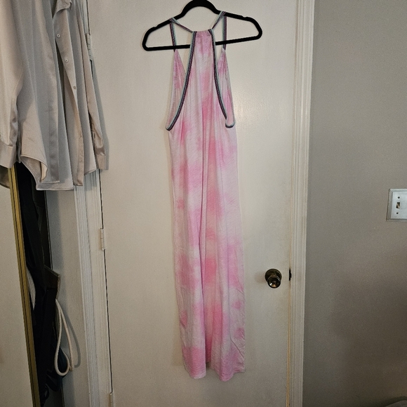 Pitusa Pima Tie-dyed Maxi Sundress / Coverup in Bubble Gum Pink - Picture 3 of 8